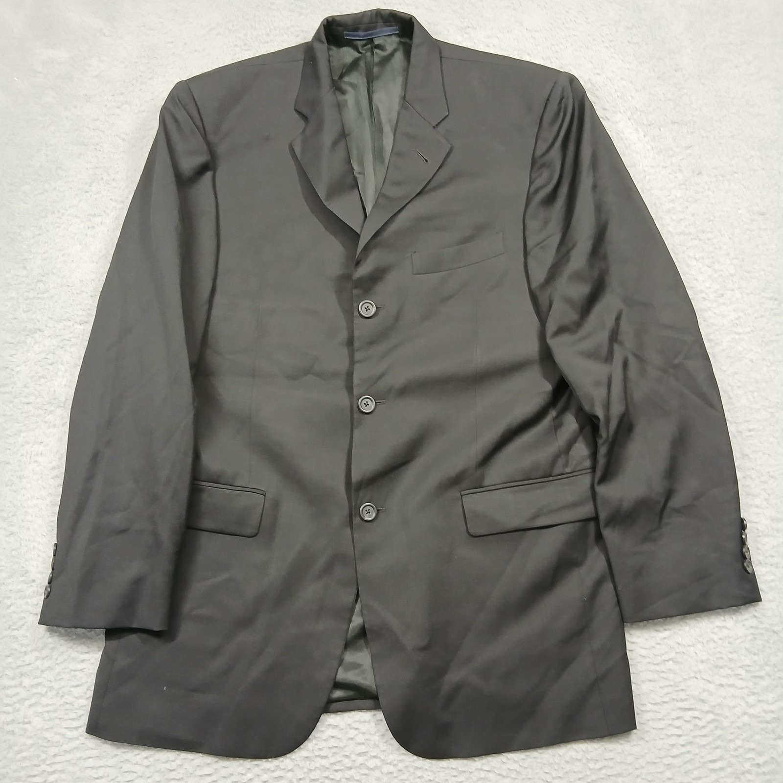 Burberry London Blazer Mens 40 Regular Black Wool Super 100's Bond Street Jacket